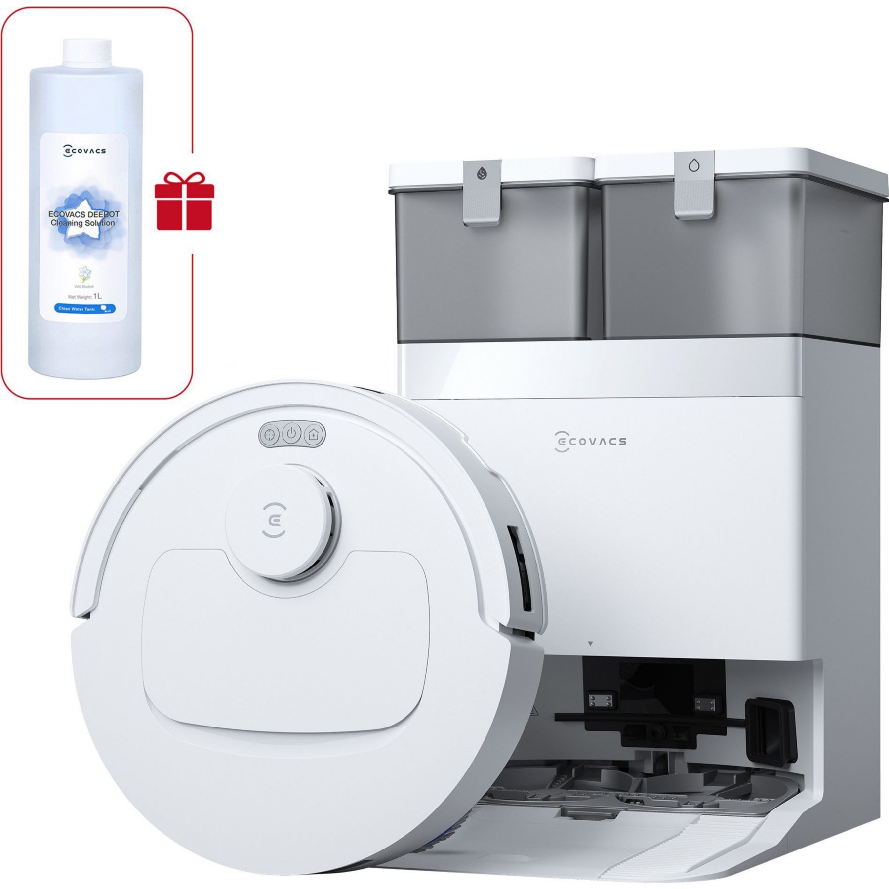 Robot Aspirateur Laveur ECOVACS DEEBOT T30e Omni Set,Station Omni,25kPa