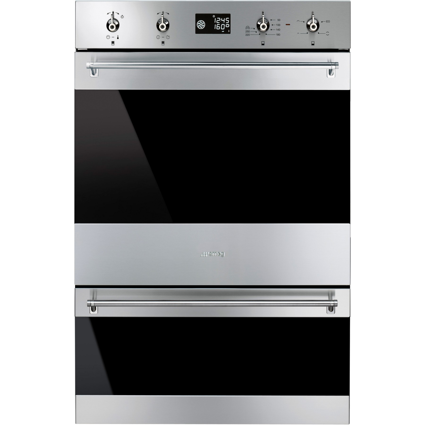 Four encastrable SMEG DOSP6390X - Pyrolyse - Double cavité - Porte froide - Rails télescopiques