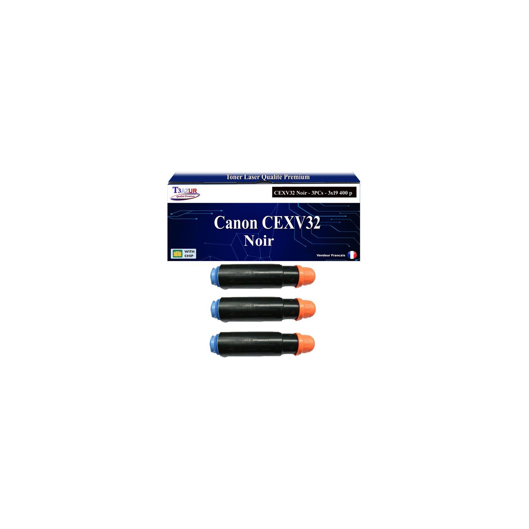 Toner T3AZUR compatible avec Canon CEXV32 (x3)