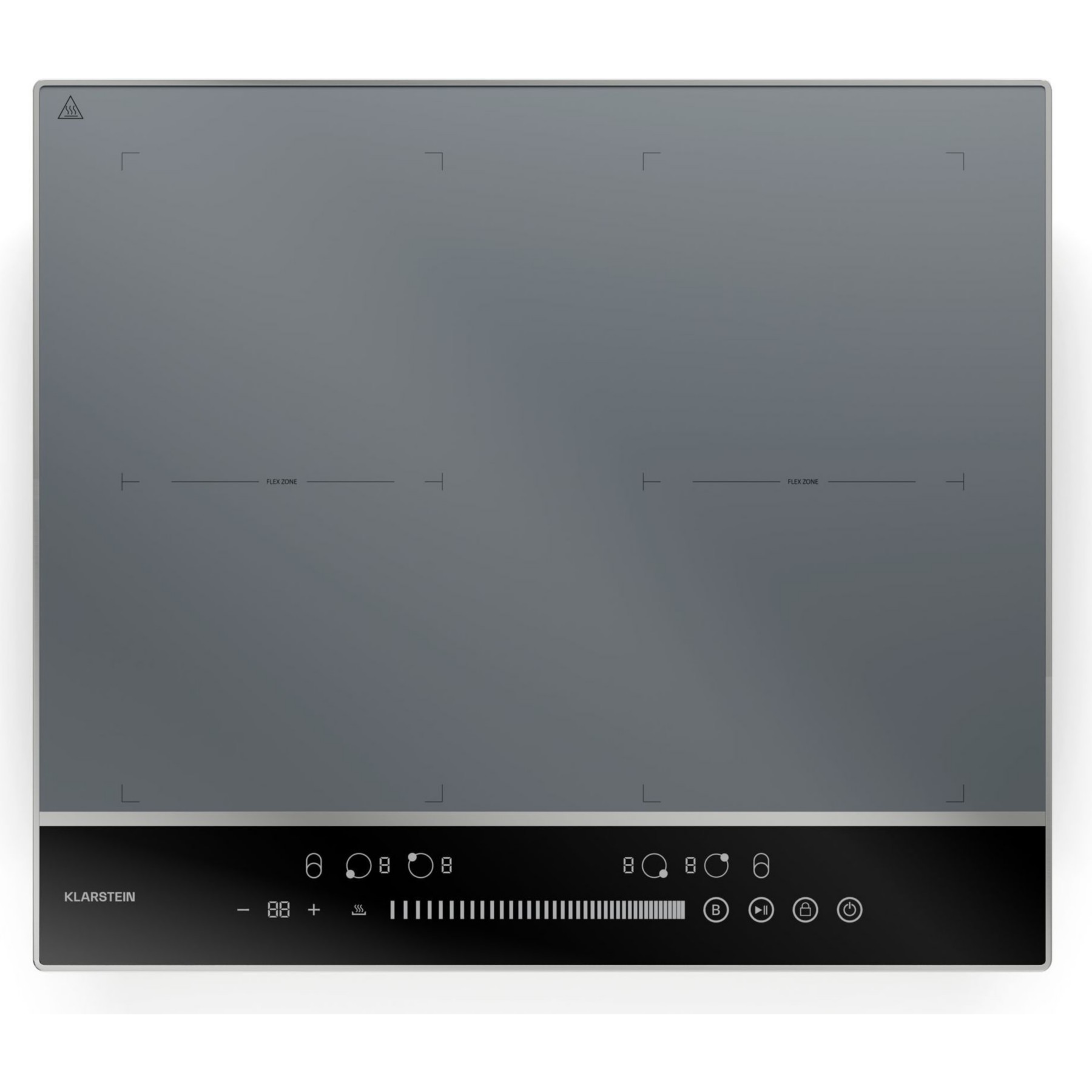 Plaque induction KLARSTEIN DualTone 4 zones 7200 W Gris