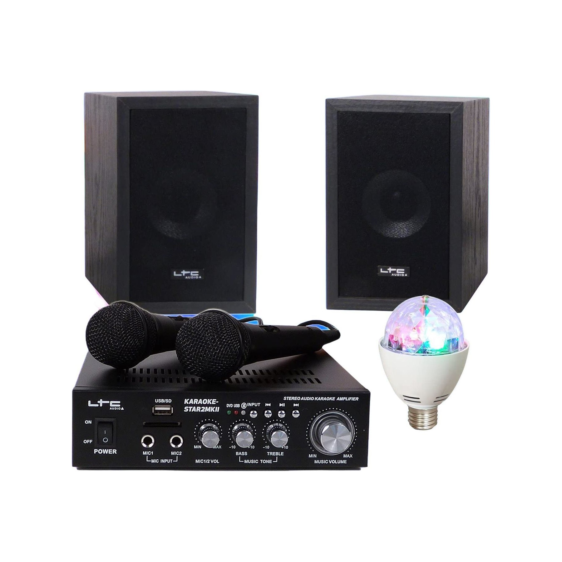 Karaoké LTC Pack karaoké 100W enfants+Mini Astro LED