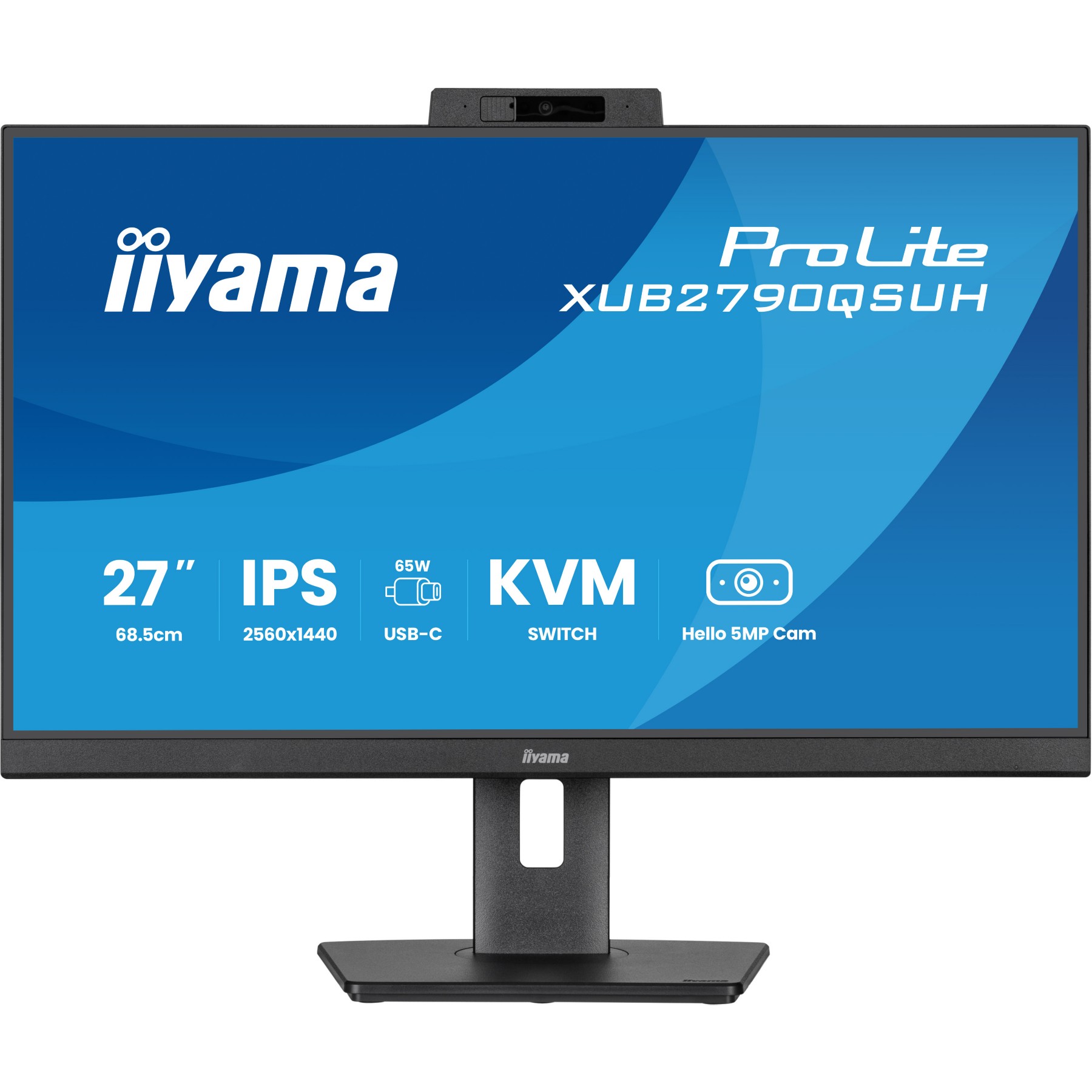 Ecran PC IIYAMA 27'' Noir Ultra mince avec Webcam IPS 16