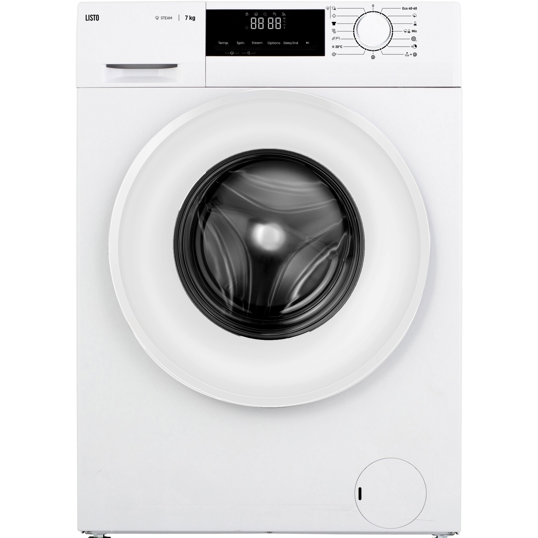 Lave linge compact LISTO LF714L2b - 7 kg - 1400 tr/min - Classe A - Moteur induction