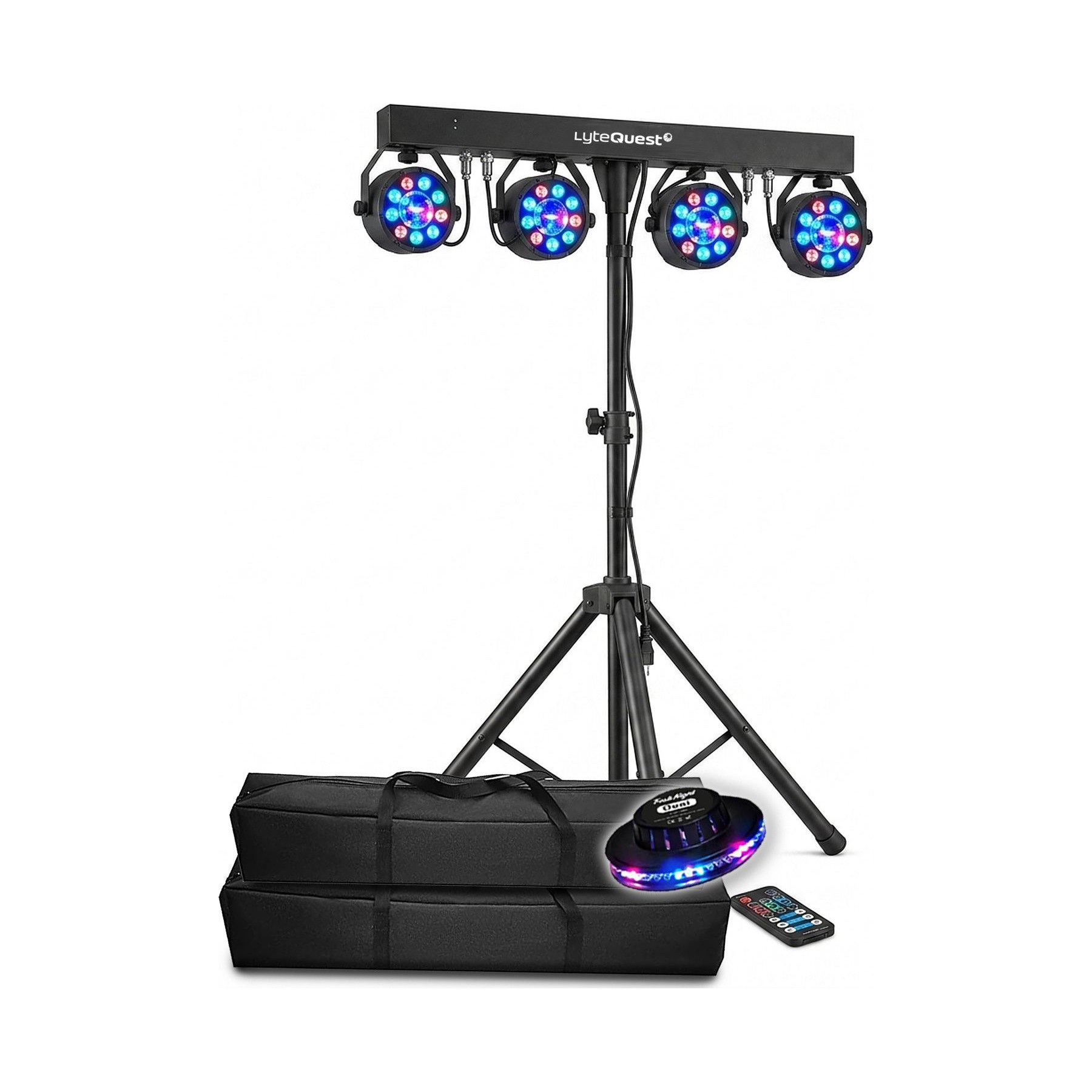 Jeu de lumières LYTEQUEST PACK-EOS PAR ASTRO DMX 18 Prog + OVNI