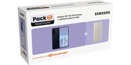 Smartphone SAMSUNG Galaxy A57 5G 128Go Bleu + Batterie externe 25W