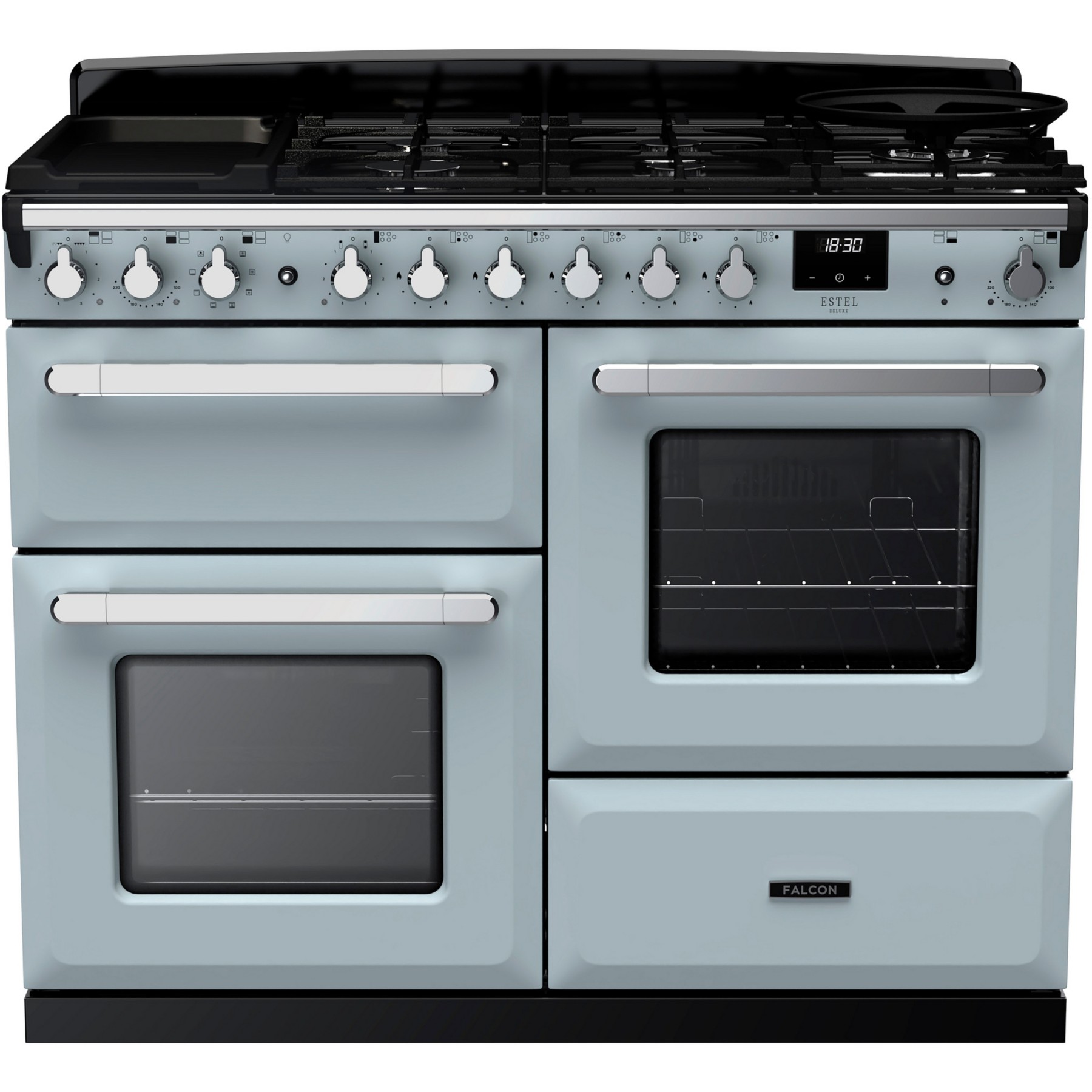Piano de cuisson mixte FALCON ESTEL DELUXE OC TAB MIX 110 CM BLEU PAST