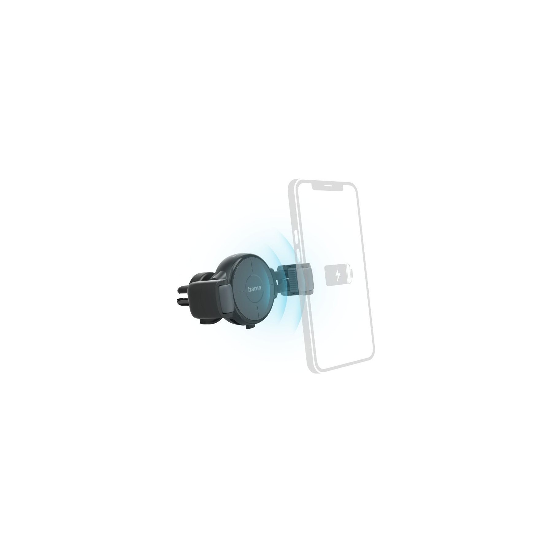 Chargeur allume-cigare HAMA "FC10 Flex-Set", 10W, QI, anthracite