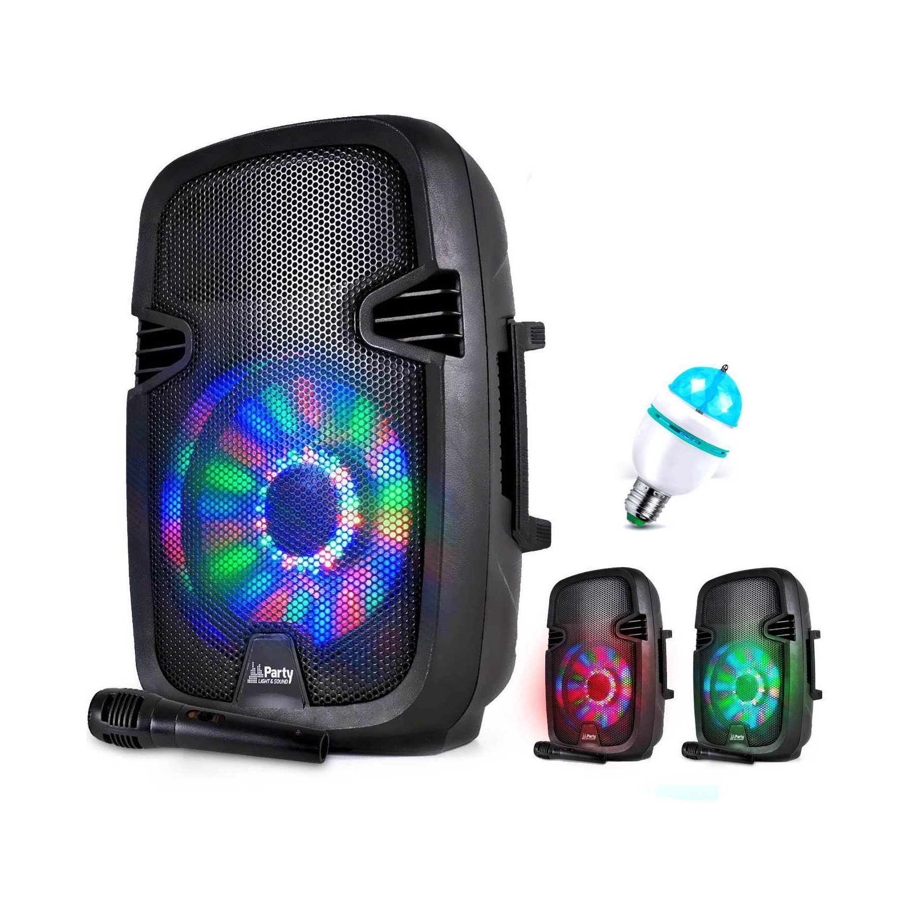Enceinte sono PARTY LIGHT&SOUND Enceinte mobile PARTY7 à LEDs RVB - 300W