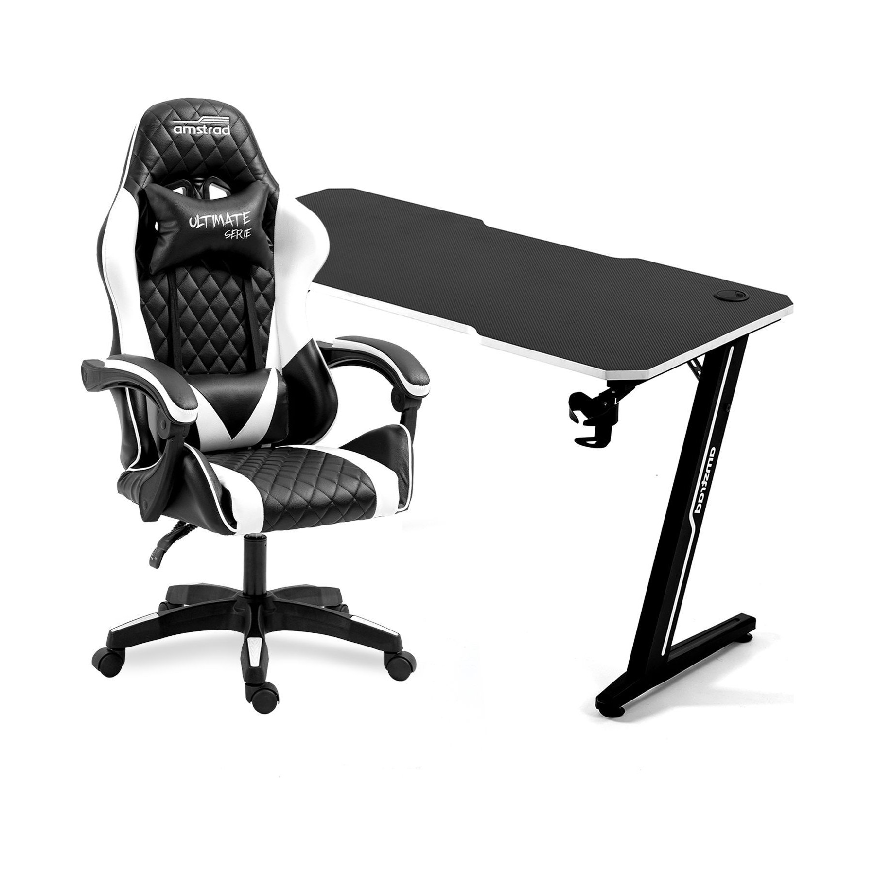 Bureau AMSTRAD Pack  ULTIMATE-WHITE & DESK120Z-WHITE