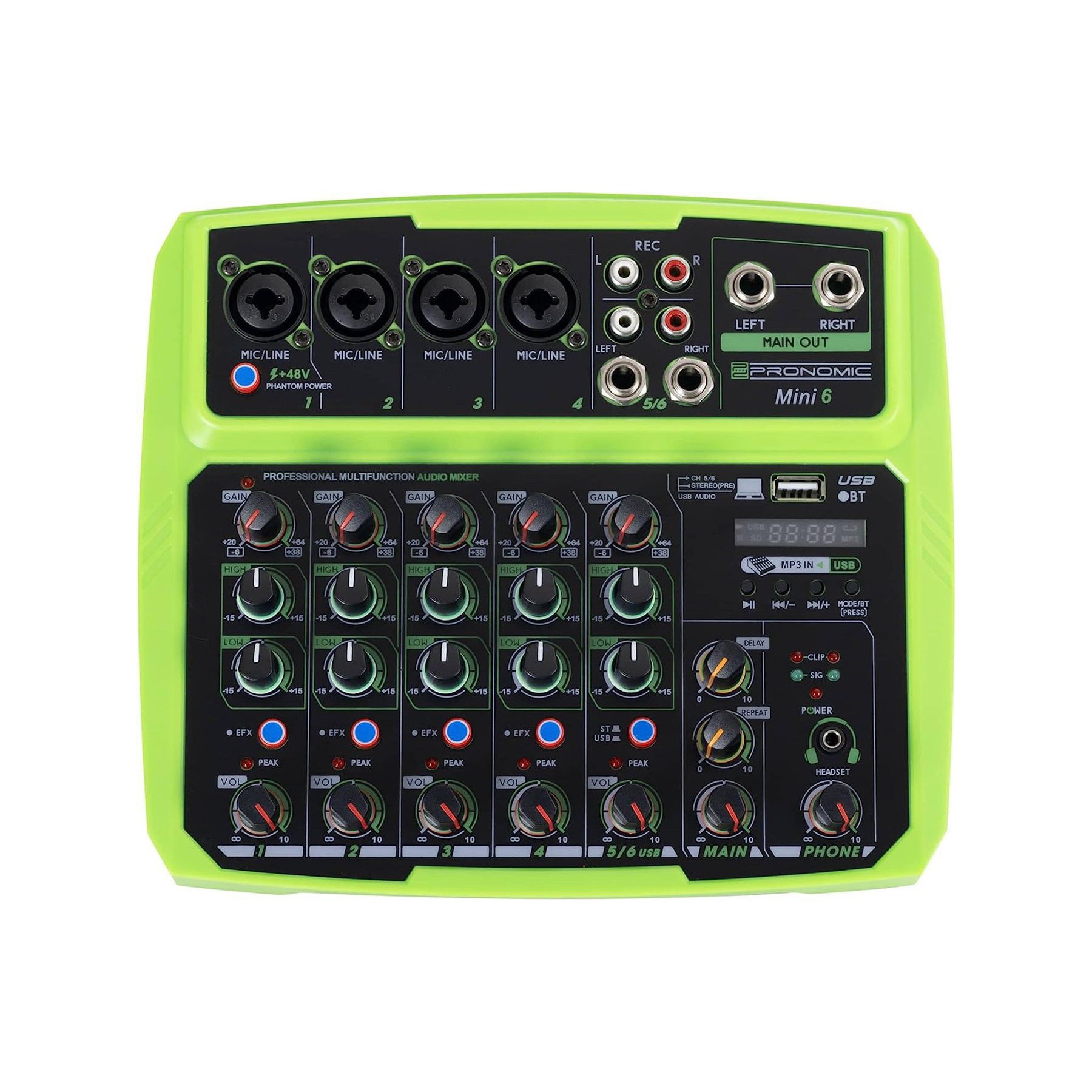 Table de mixage PRONOMIC Pronomic Mini6 Table de mixage USB à 6 c