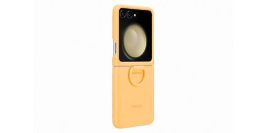 Coque SAMSUNG Z Flip 5 avec anneau sillicone Abricot