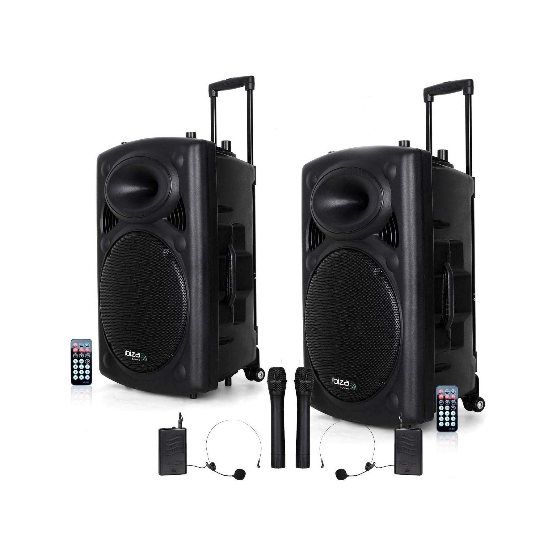 Enceinte sono IBIZA Système Actif Amplifié sur Batterie 1400