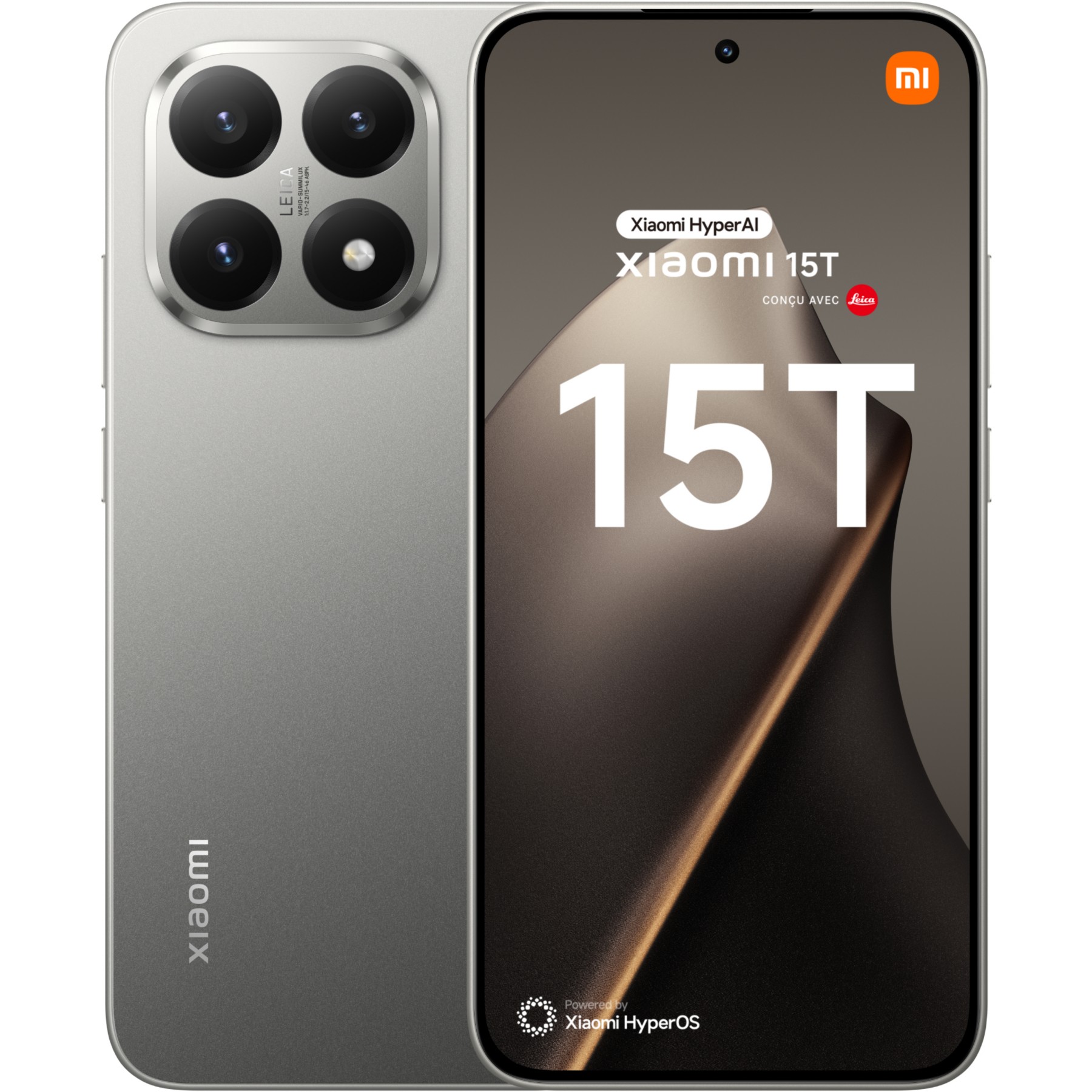 Smartphone XIAOMI 15T conçu avec Leica 5G 256Go Gris