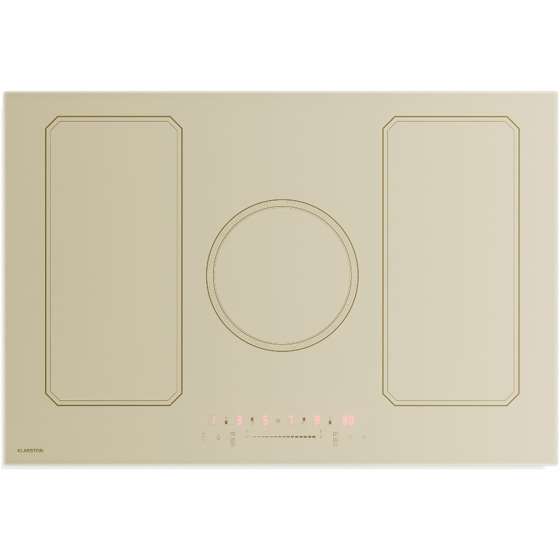 Plaque induction KLARSTEIN 5 zones rétro 11500W 77cm Beige Victoria