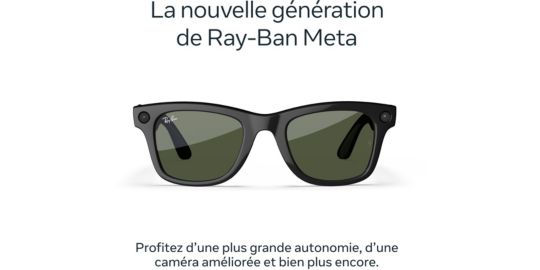 Lunettes connectées META Ray-Ban Wayfarer (Gen 2) - Noir brillant, Verres vert