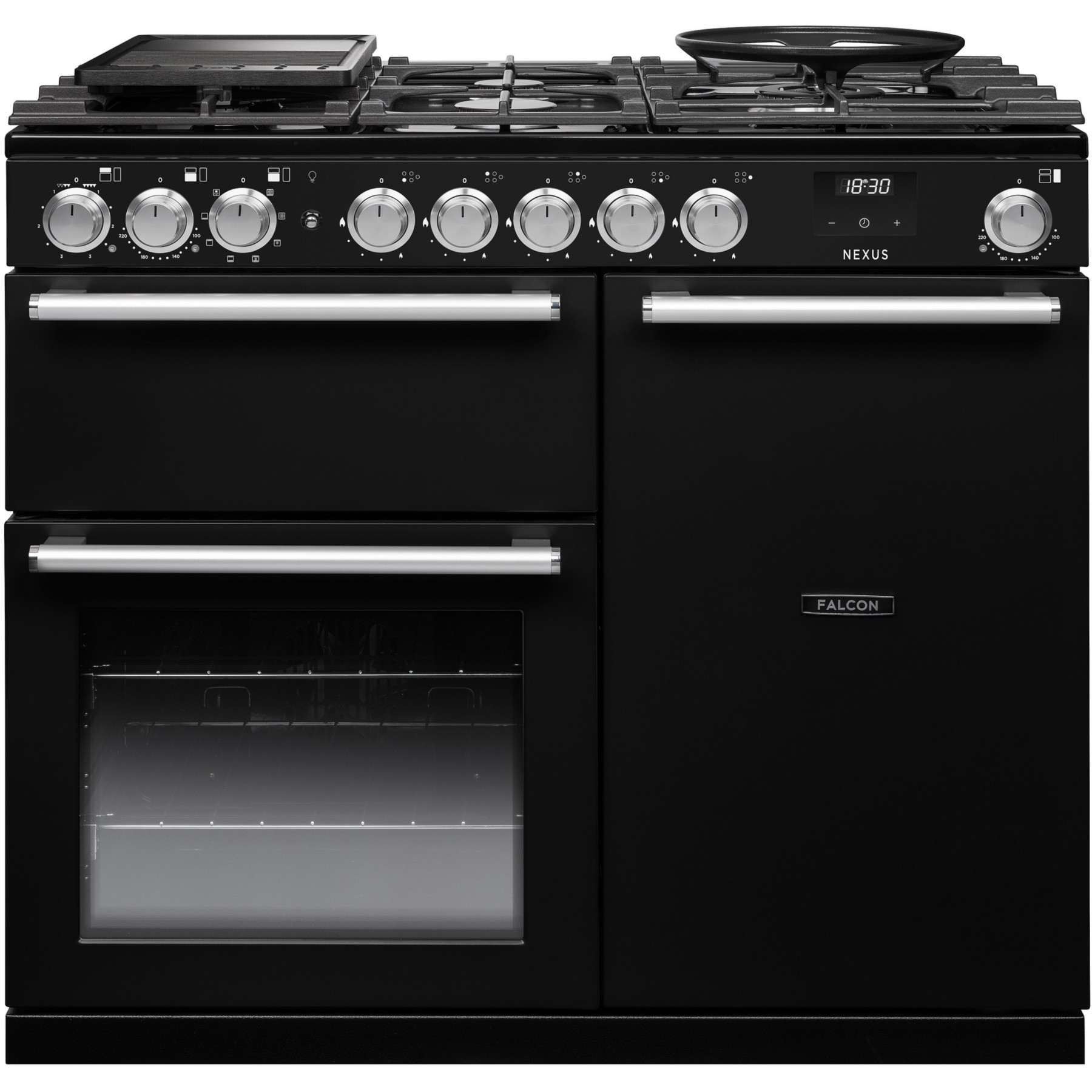 Piano de cuisson gaz FALCON NEXUS NGC TAB GAZ 100 CM NOIR CHROME