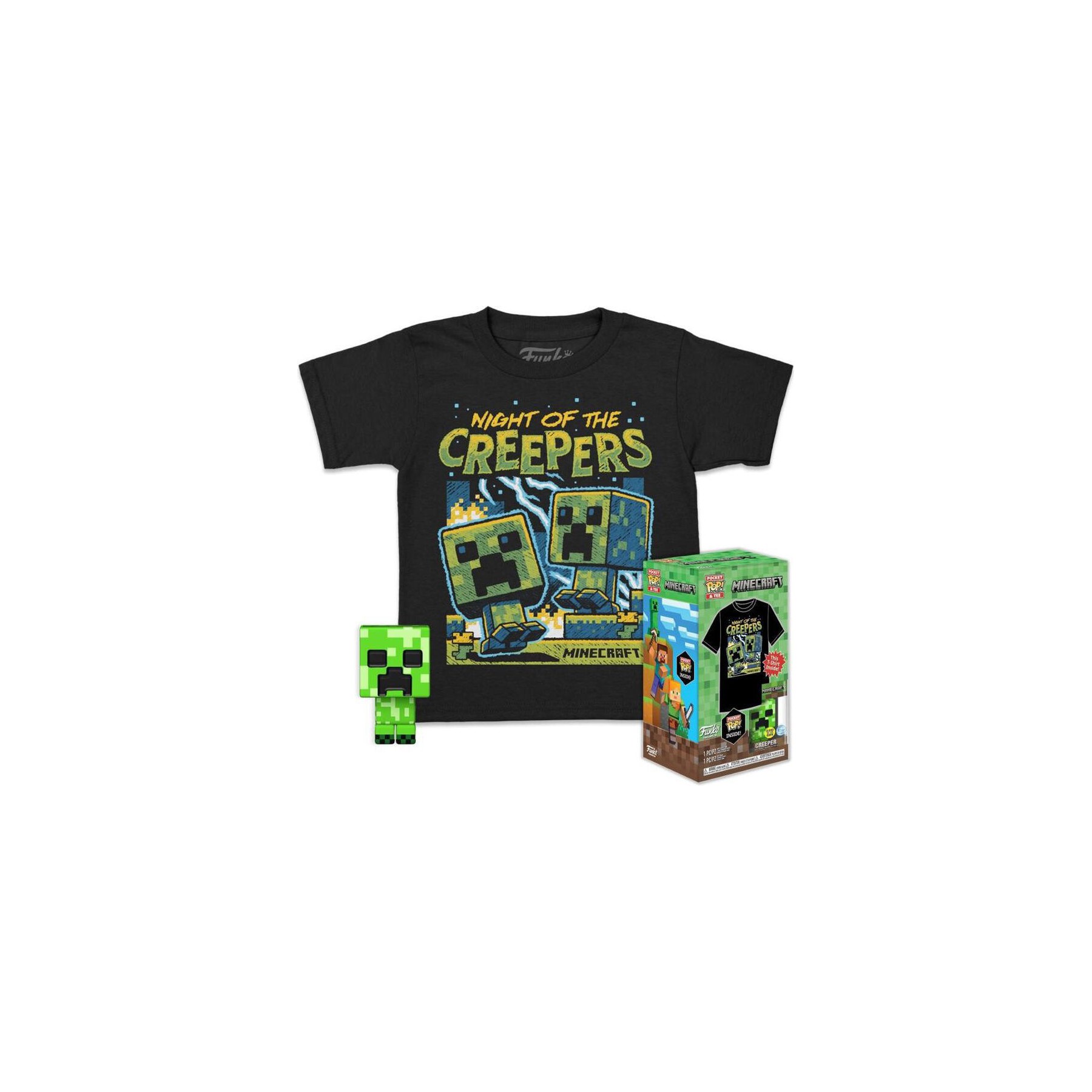 Figurine FUNKO Pocket Pop! & Tee - Minecraft - Blue