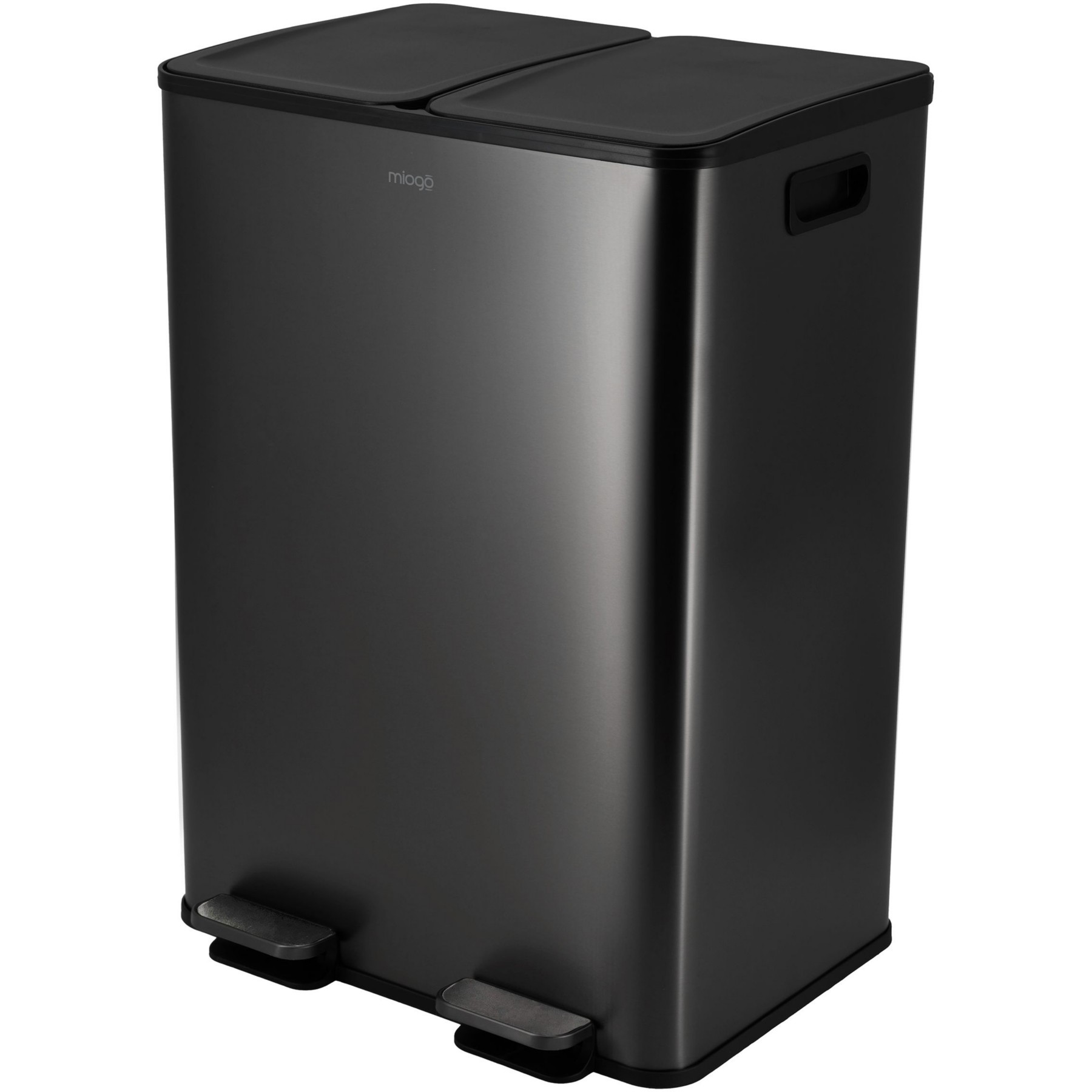 Poubelle de cuisine tri sélectif MIOGO 60L anthracite