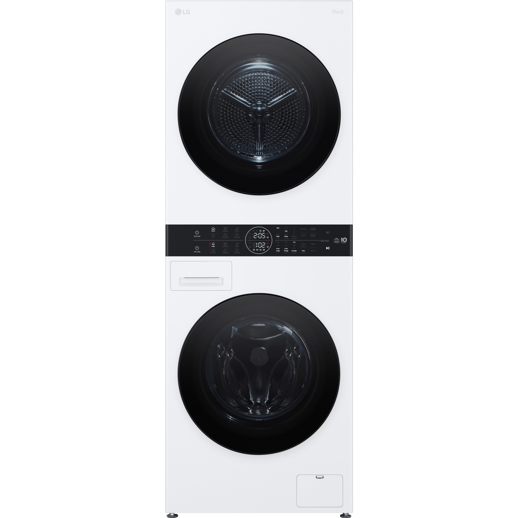 Lave linge séchant hublot LG F214WT8WH - 12/10 kg - 1400 tr/min - Classe A - Moteur AI Direct Drive - Connecté