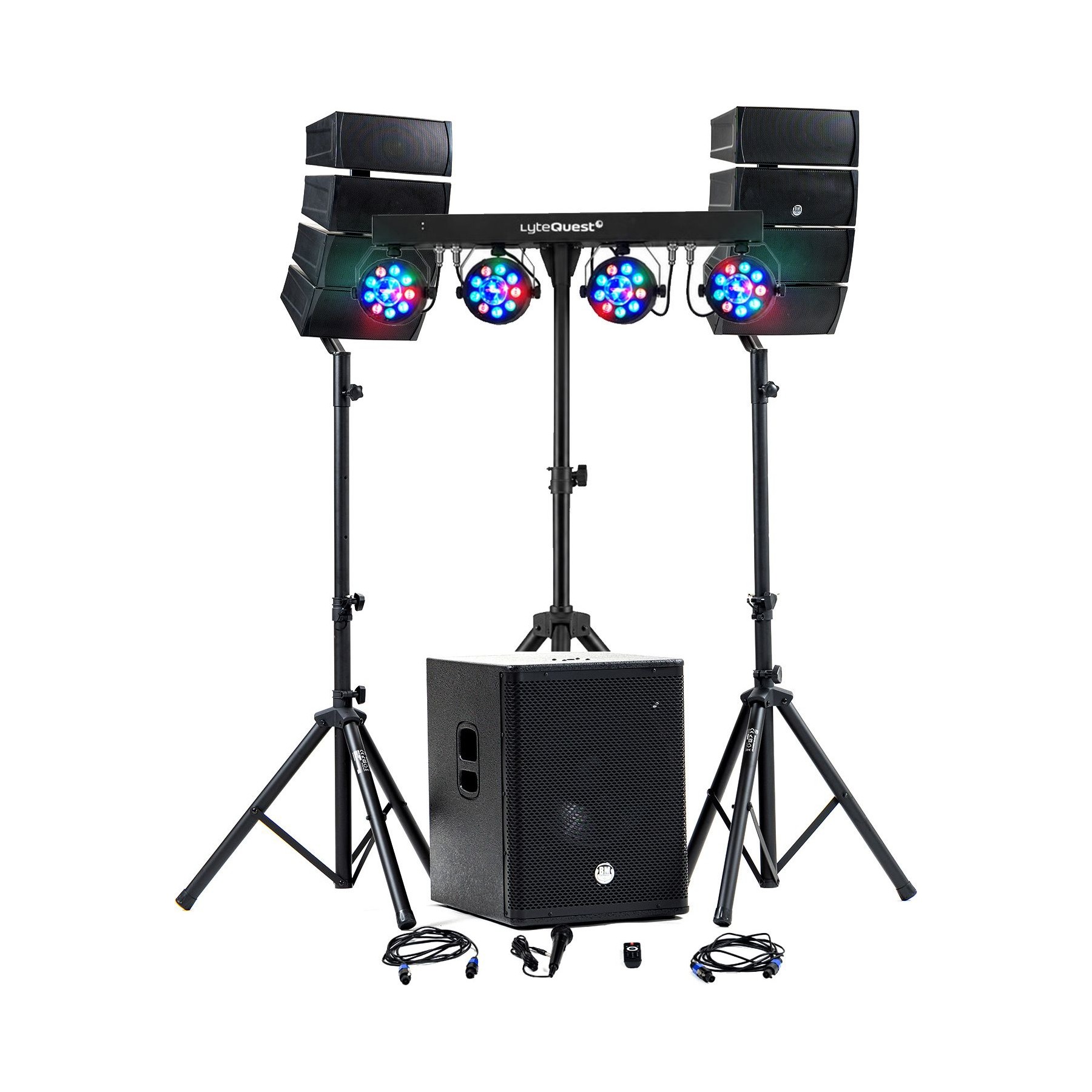 Pack sono BM SONIC Pack Sono DJ 1200W BT USB Portique LED