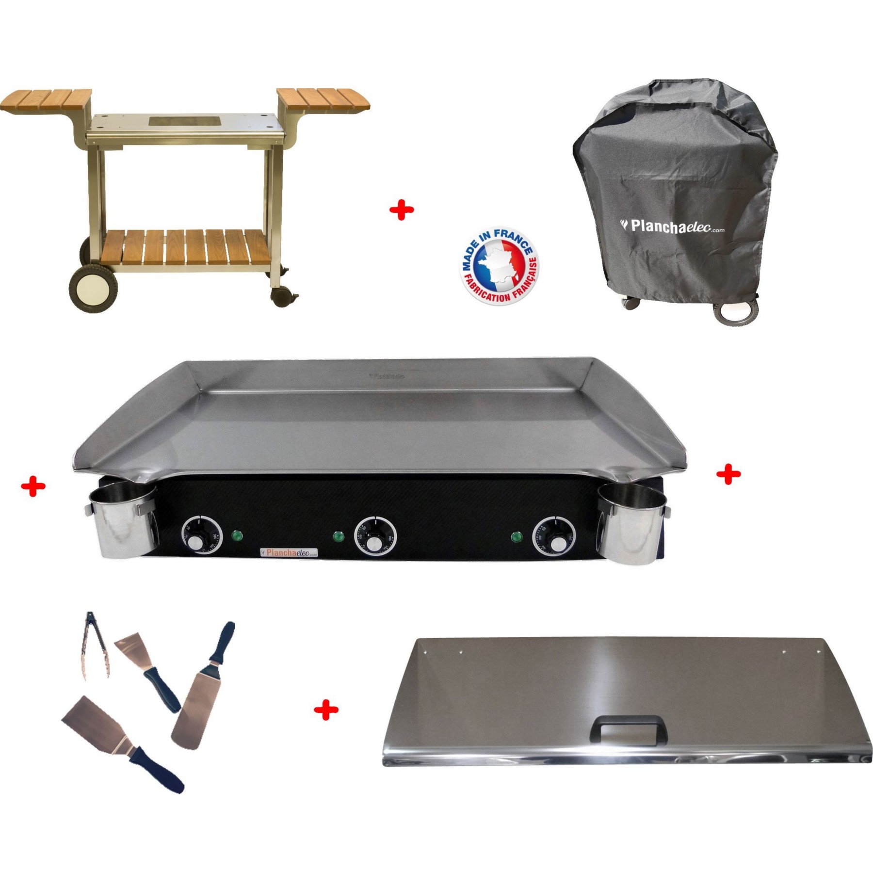 Plancha électrique PLANCHAELEC PACK LUX 830 CARBON