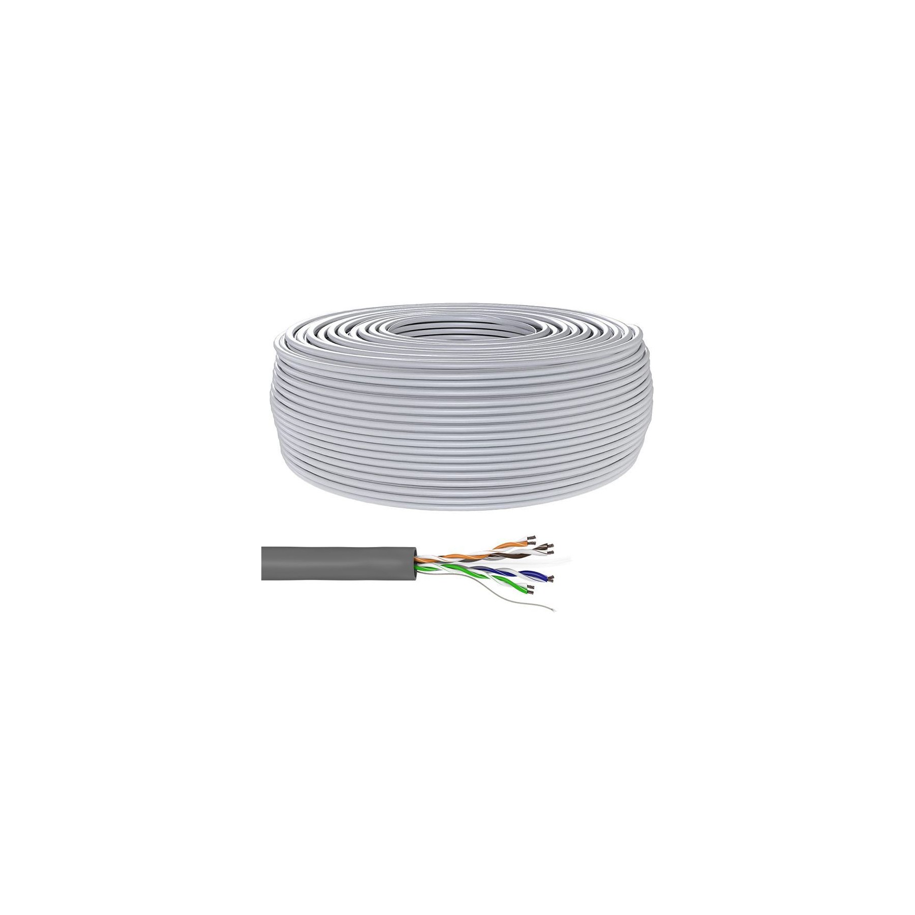 KOMELEC Câble Ethernet Cat 6 monobrin 100m