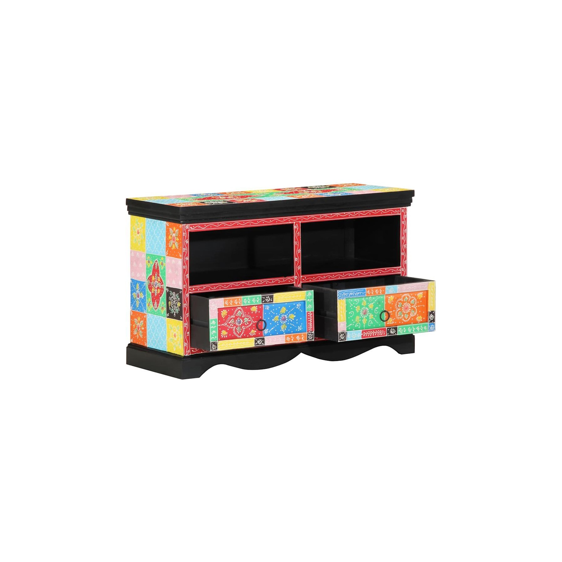 Meuble TV HELLOSHOP26 Meuble TV rectangulaire moderne avec tir