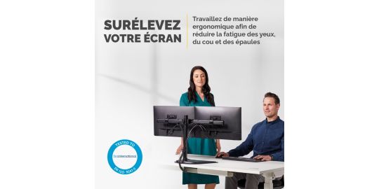 Support écran FELLOWES Support Double Horizontal sur pied