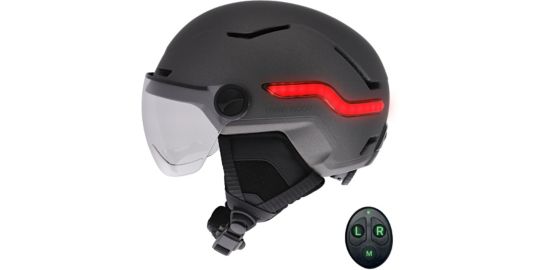 Casque TNB à LED feu de frein auto-taille L gris