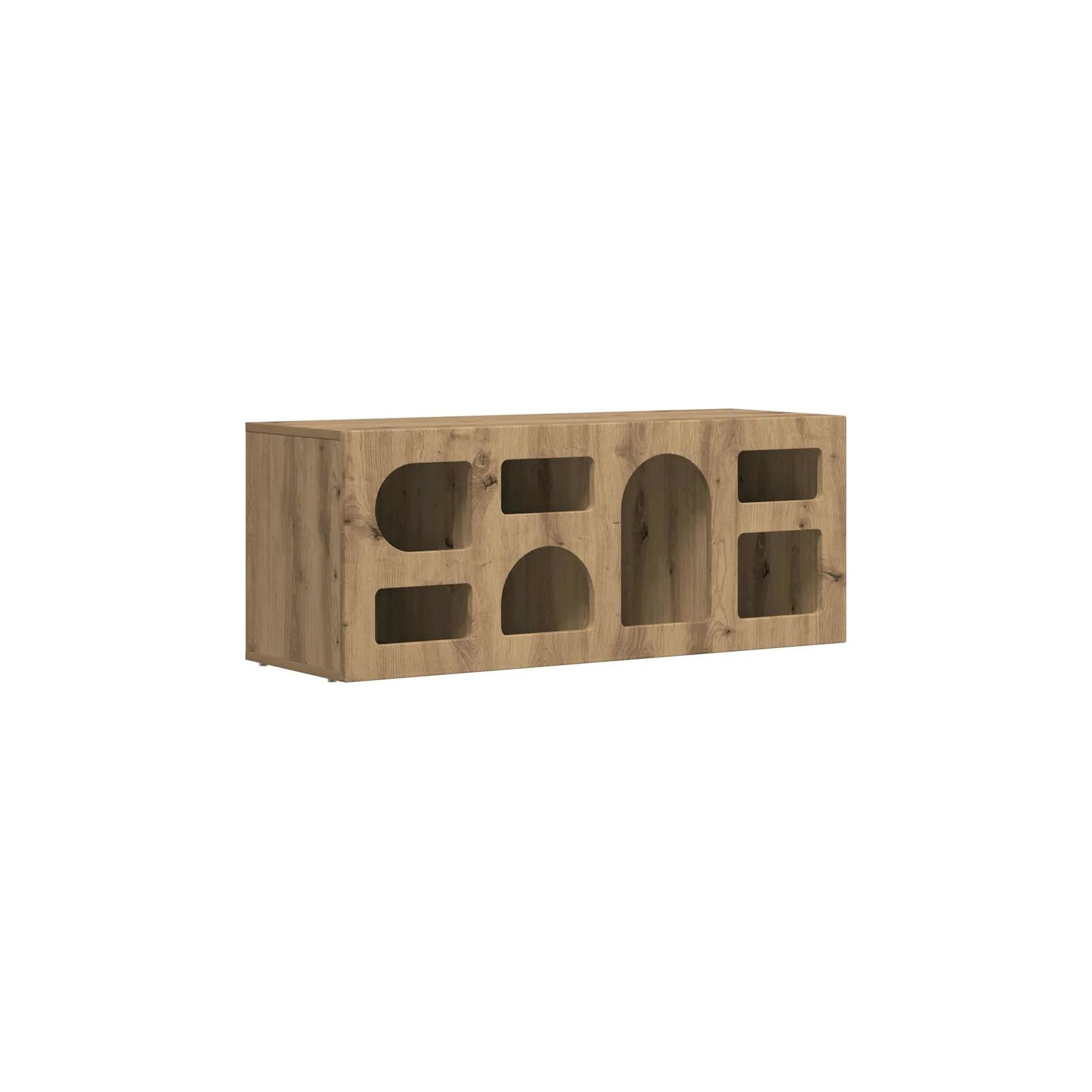 Meuble TV HELLOSHOP26 Meuble TV rectangulaire moderne rangemen