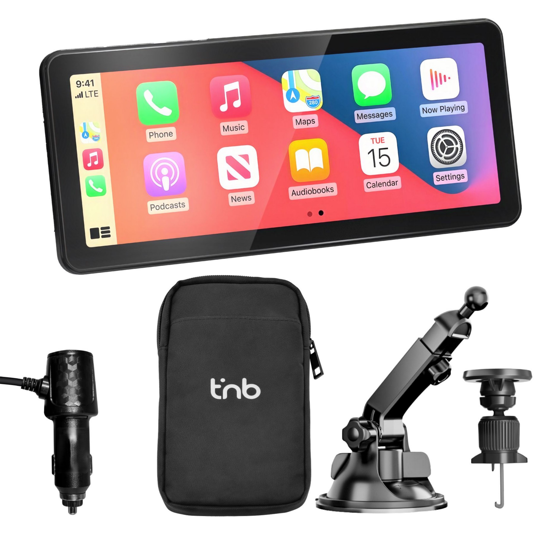 Fixation TNB Ecran sans fil CarPlay & Android Noir