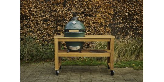 Support barbecue BIG GREEN EGG eucalyptus large sans roue