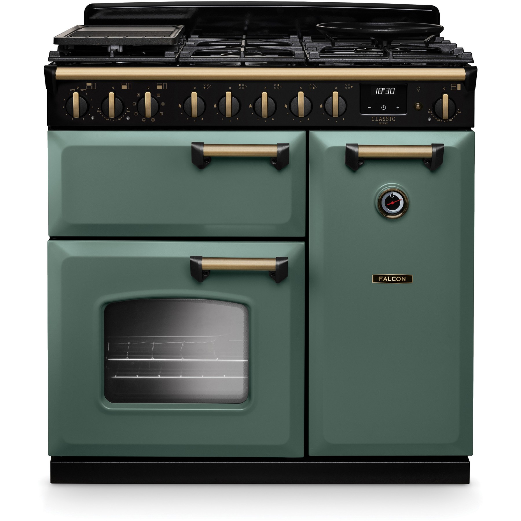 Piano de cuisson gaz FALCON NGC TAB GAZ 90 CM VERT MINERAL LAITON AN