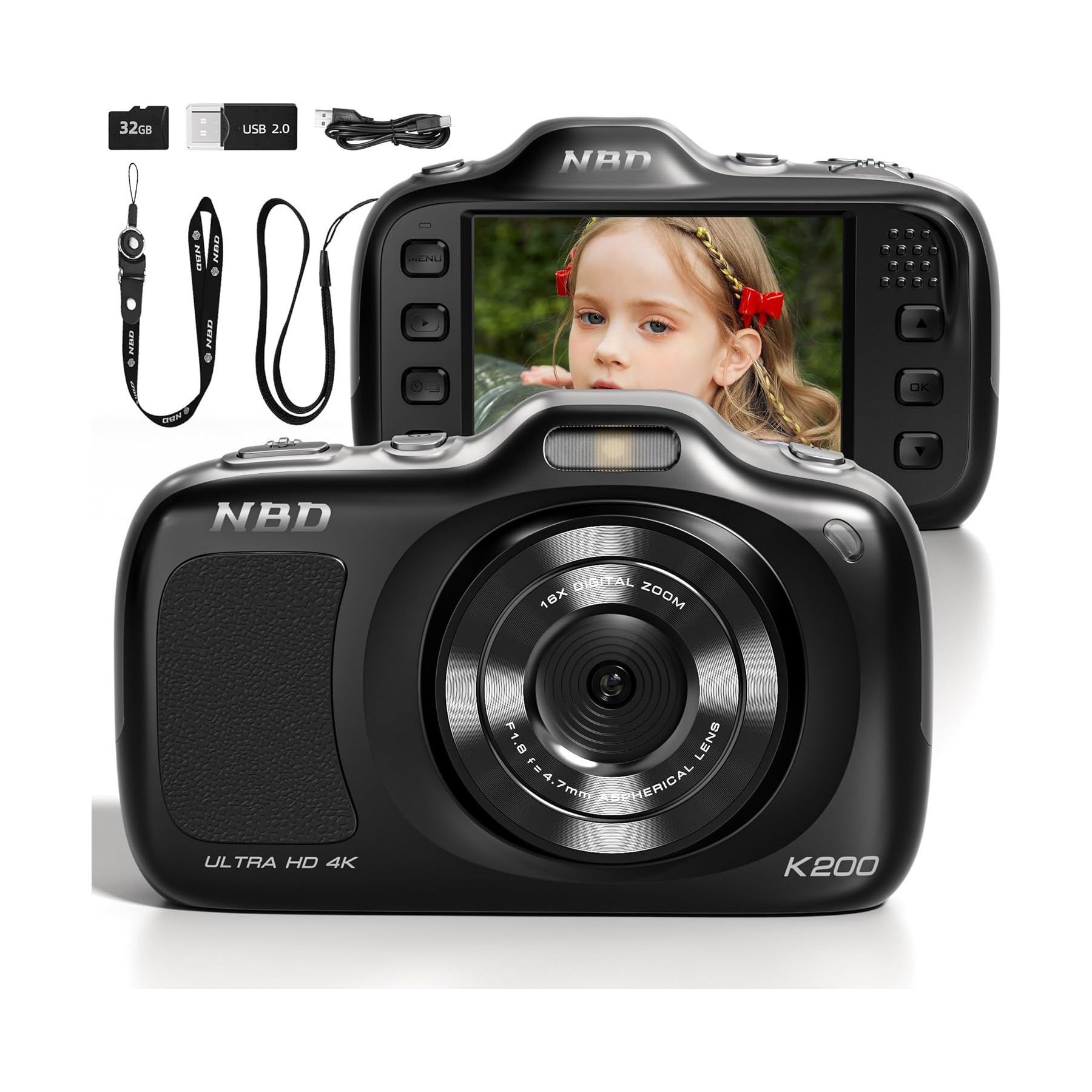 Appareil photo Hybride NBD TECHPRO-K200-Noir