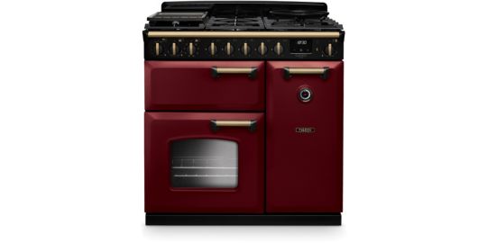 Piano de cuisson gaz FALCON NGC TAB GAZ 90 CM BORDEAUX LAITON ANTIQU