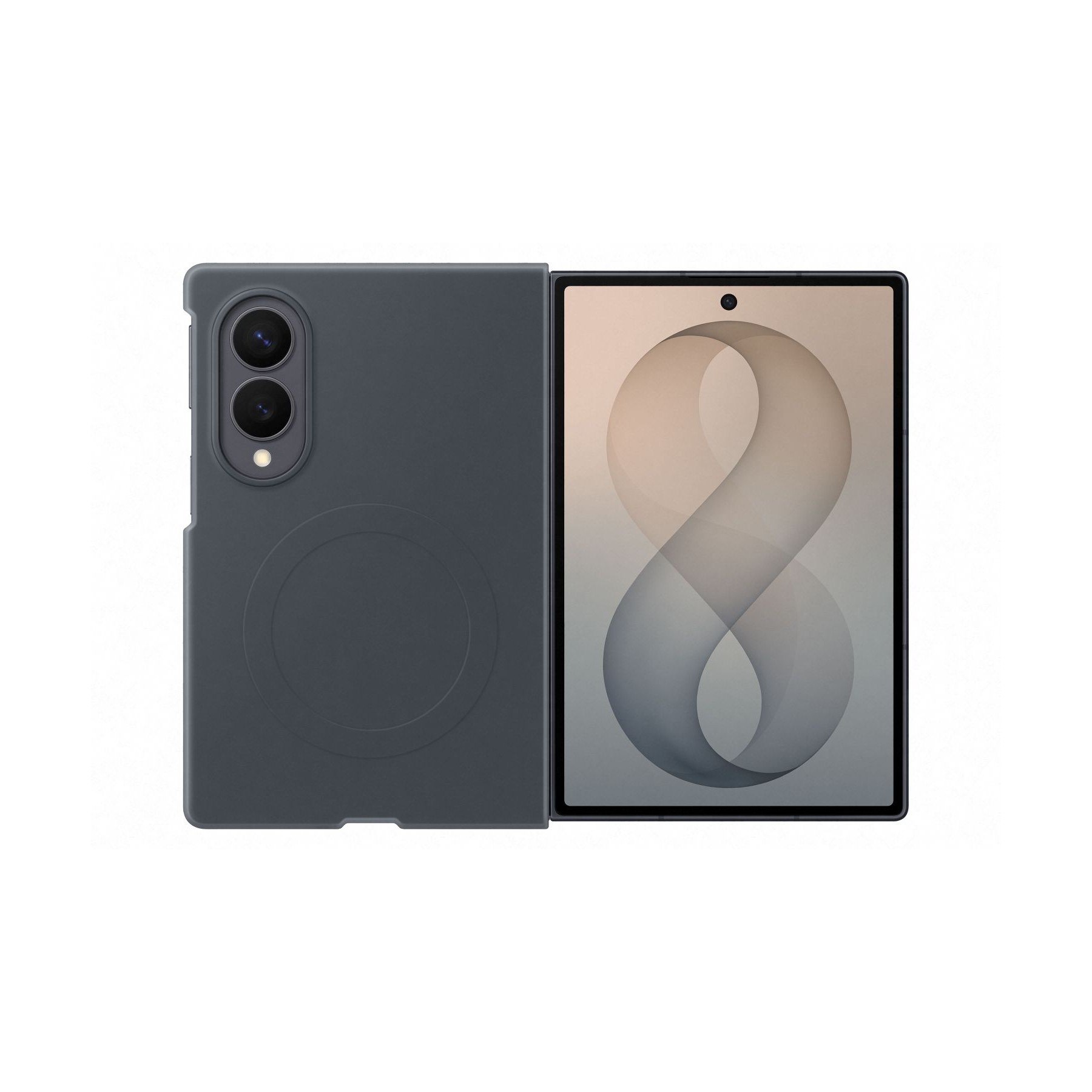 Pack SAMSUNG coque silicone magnétique Graphite + protège écran Fold 8