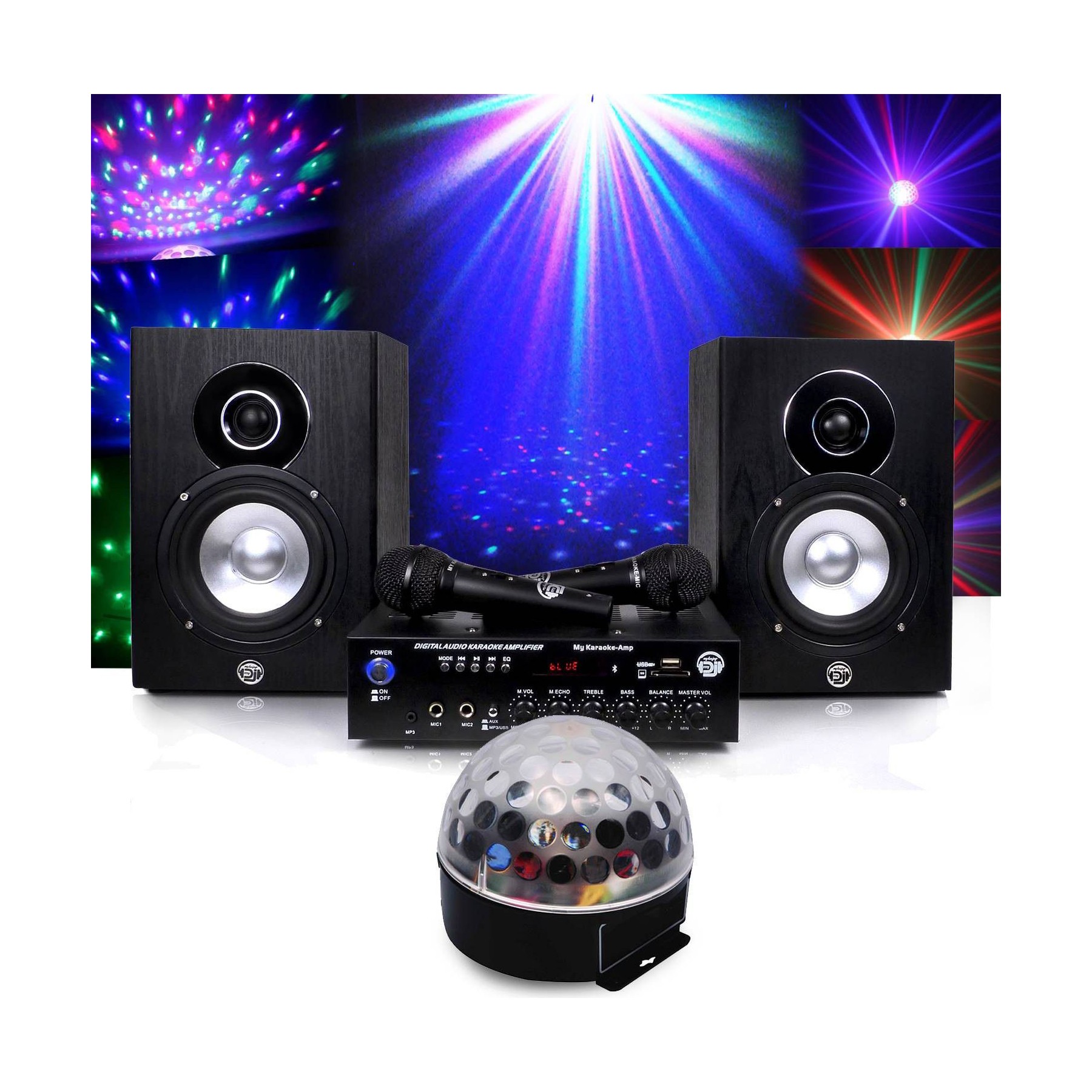 Karaoké MYDEEJAY Pack karaoké 150W + Boule Astro LED RVB