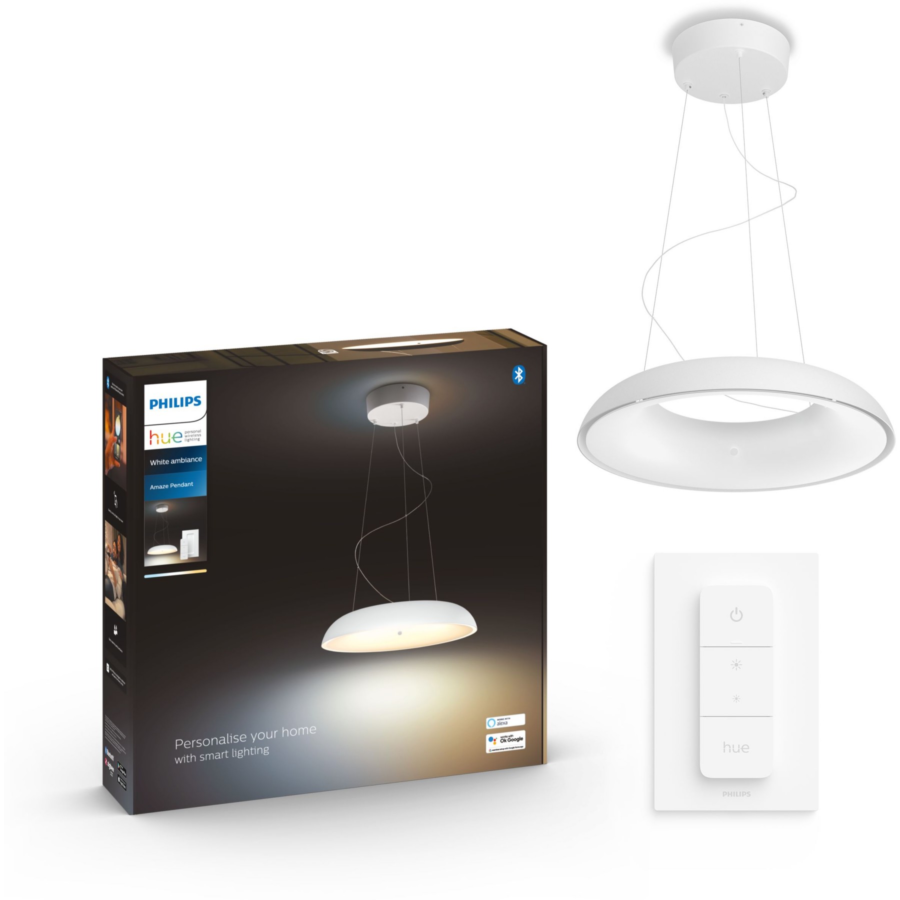 Suspension PHILIPS HUE White Ambiance AMAZE Blanc+tlc