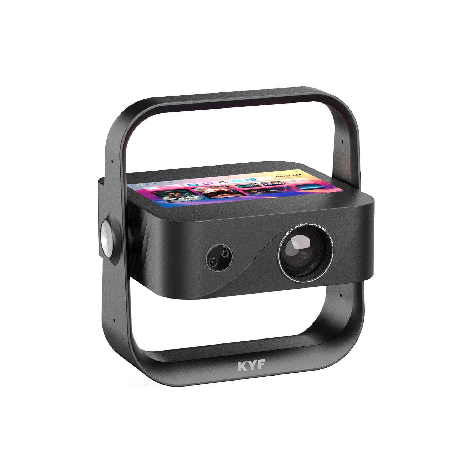 Vidéoprojecteur home cinéma KYF 4K Android écran 7' intégré