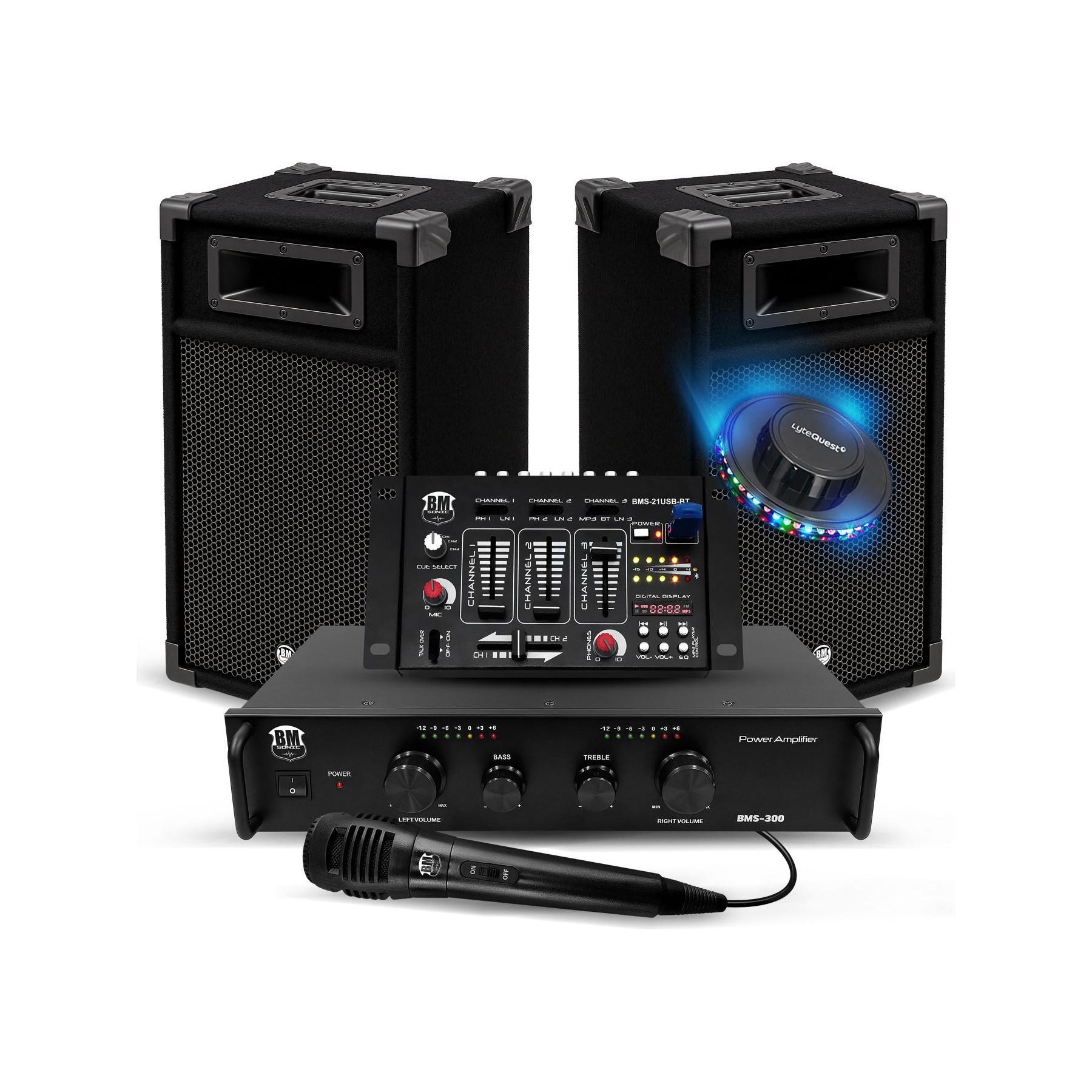Pack sono BM SONIC Kit Sonorisation 300W Bm Sonic BMS-DJ300