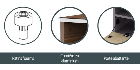 Meuble TV MELICONI PALU 160