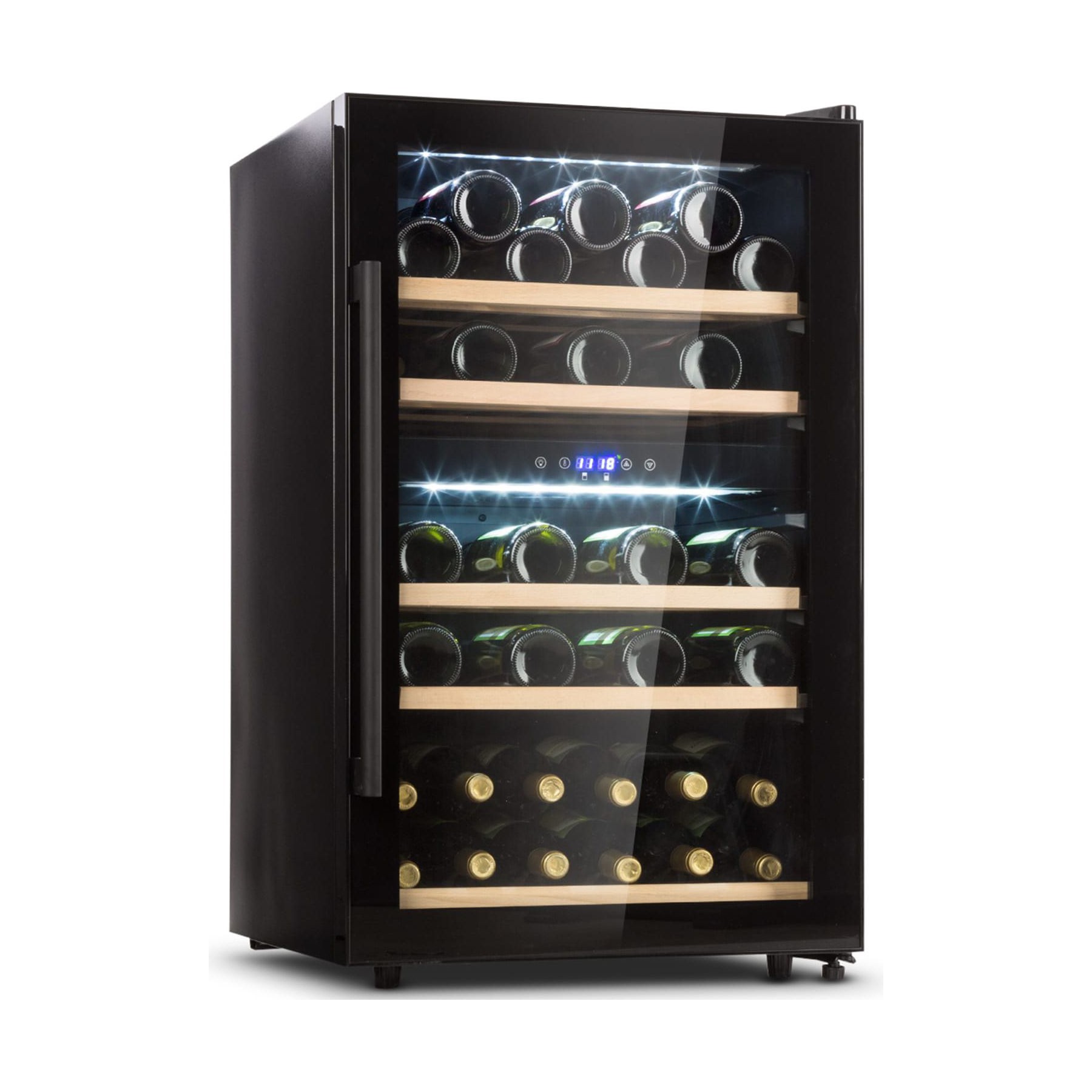 Cave à vin polyvalente KLARSTEIN Barossa 40 Duo 41 bouteilles LED