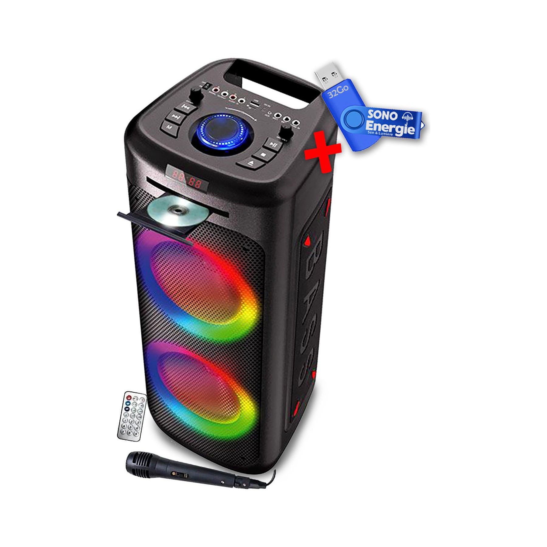 Enceinte nomade INOVALLEY MS06CD-XXL Bluetooth 5.0 / USB - 1000W