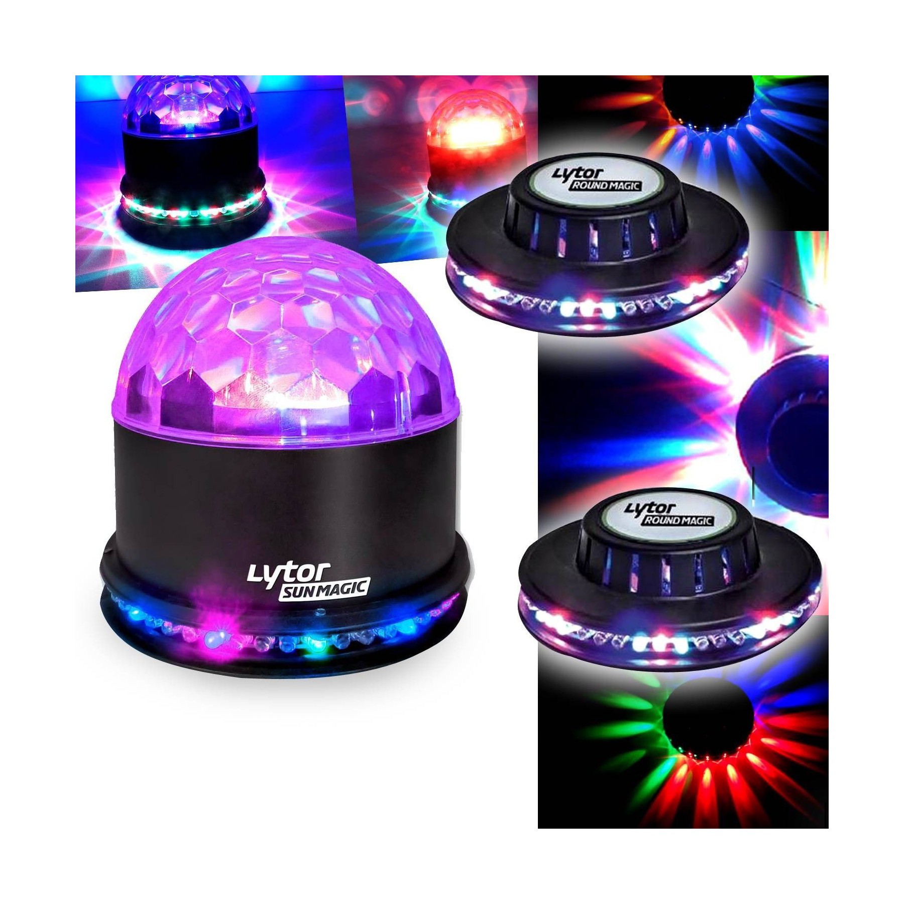 Jeu de lumières LYTOR Pack LIGHT Effets 2 ROUNDMAGIC OVNI + BO