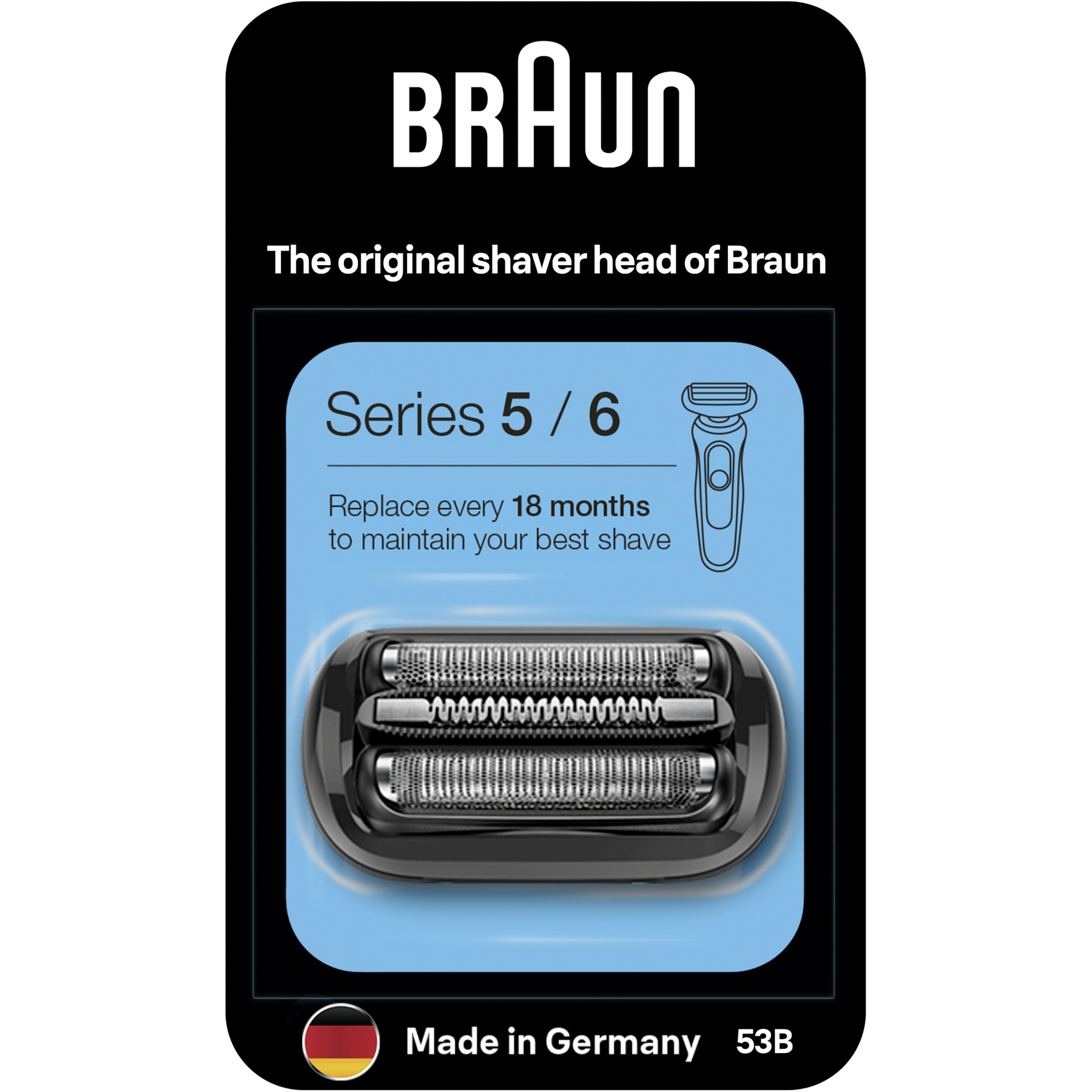 Tête de rasoir BRAUN 53B pour Série 5 - Série 6