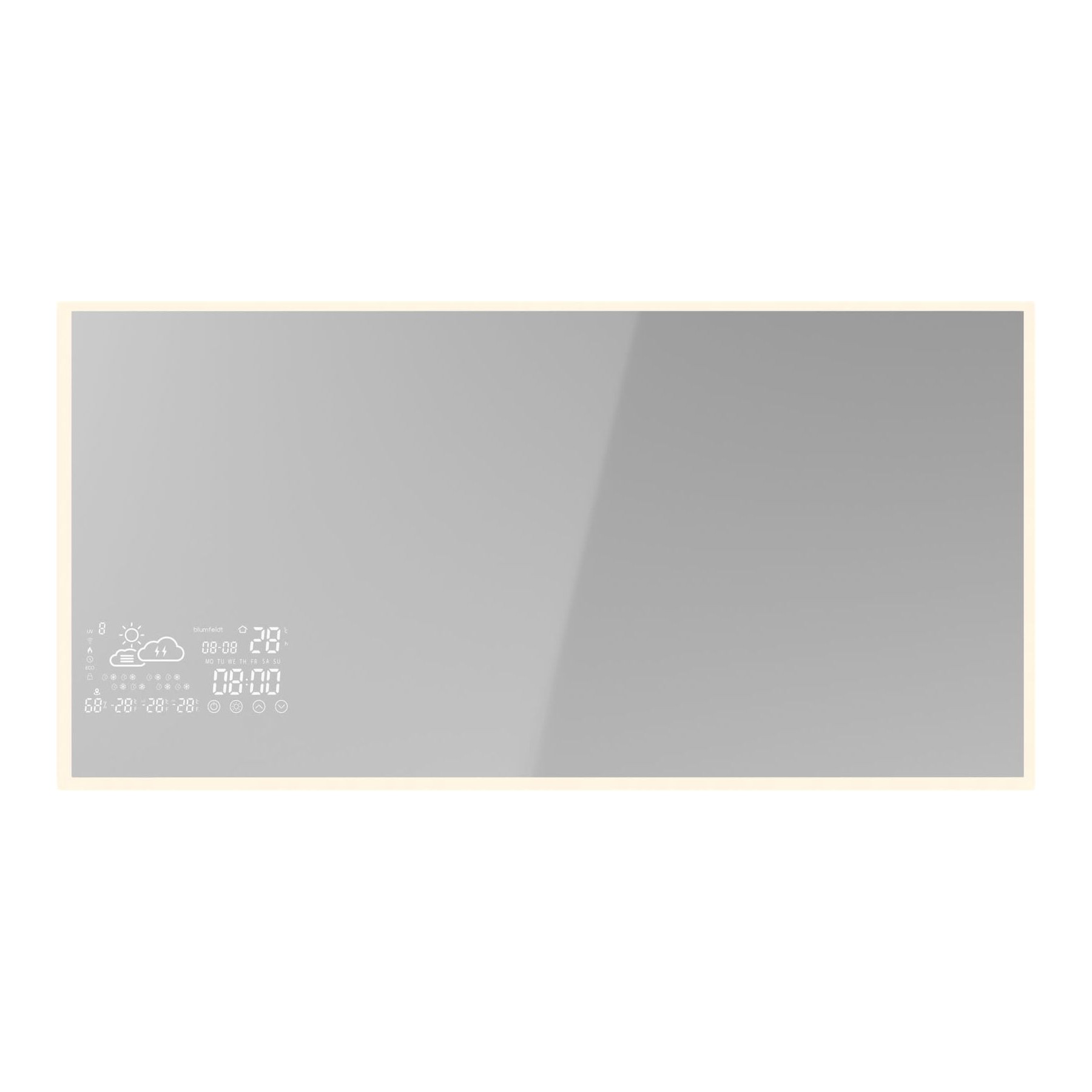 Chauffage infrarouge BLUMFELDT Smart Mirror 600 W IP44 120x60cm Miroir