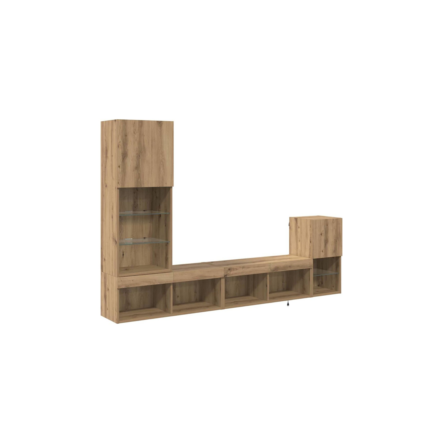 Meuble TV HELLOSHOP26 Unité murale TV design moderne rangement