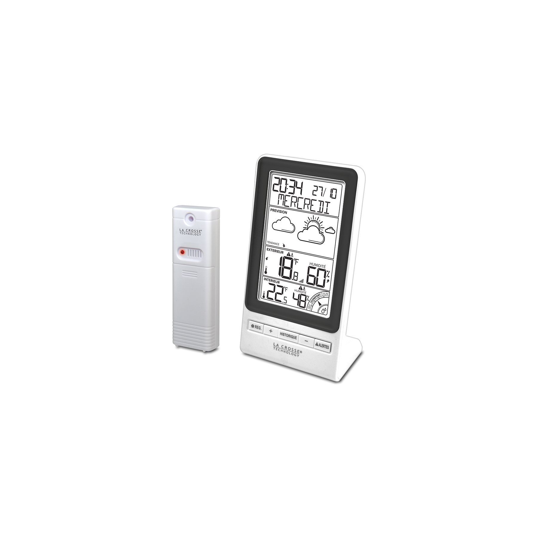 Station météo LA CROSSE TECHNOLOGY WS6819WHI-BLA