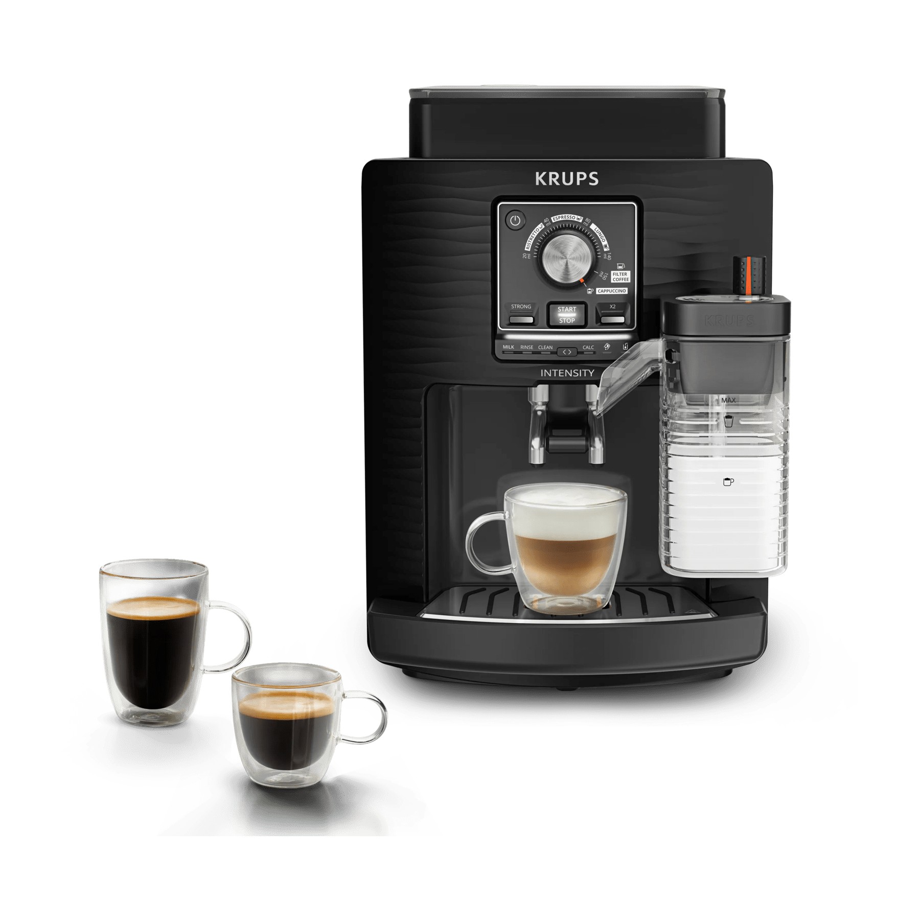 Expresso Broyeur KRUPS Intensity Lait, Machine espresso automatique, 5 boissons EA5028E0