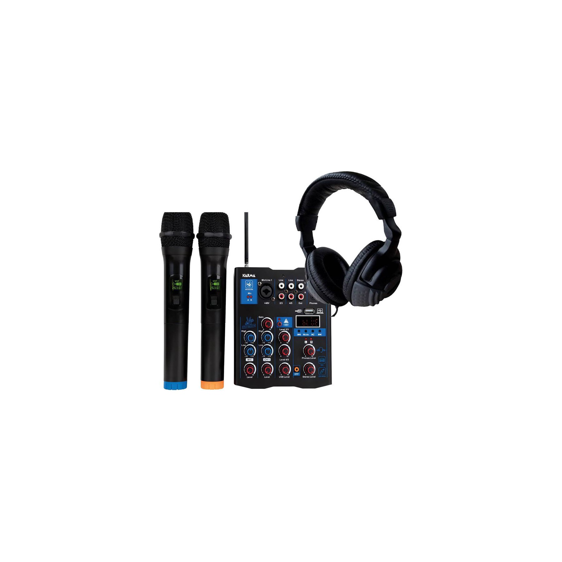 Table de mixage KARMA MXW5 2 micros VHF Bluetooth DSP USB-C